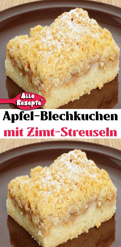 Apfel-Blechkuchen mit Zimt-Streuseln - Alle Rezepte
