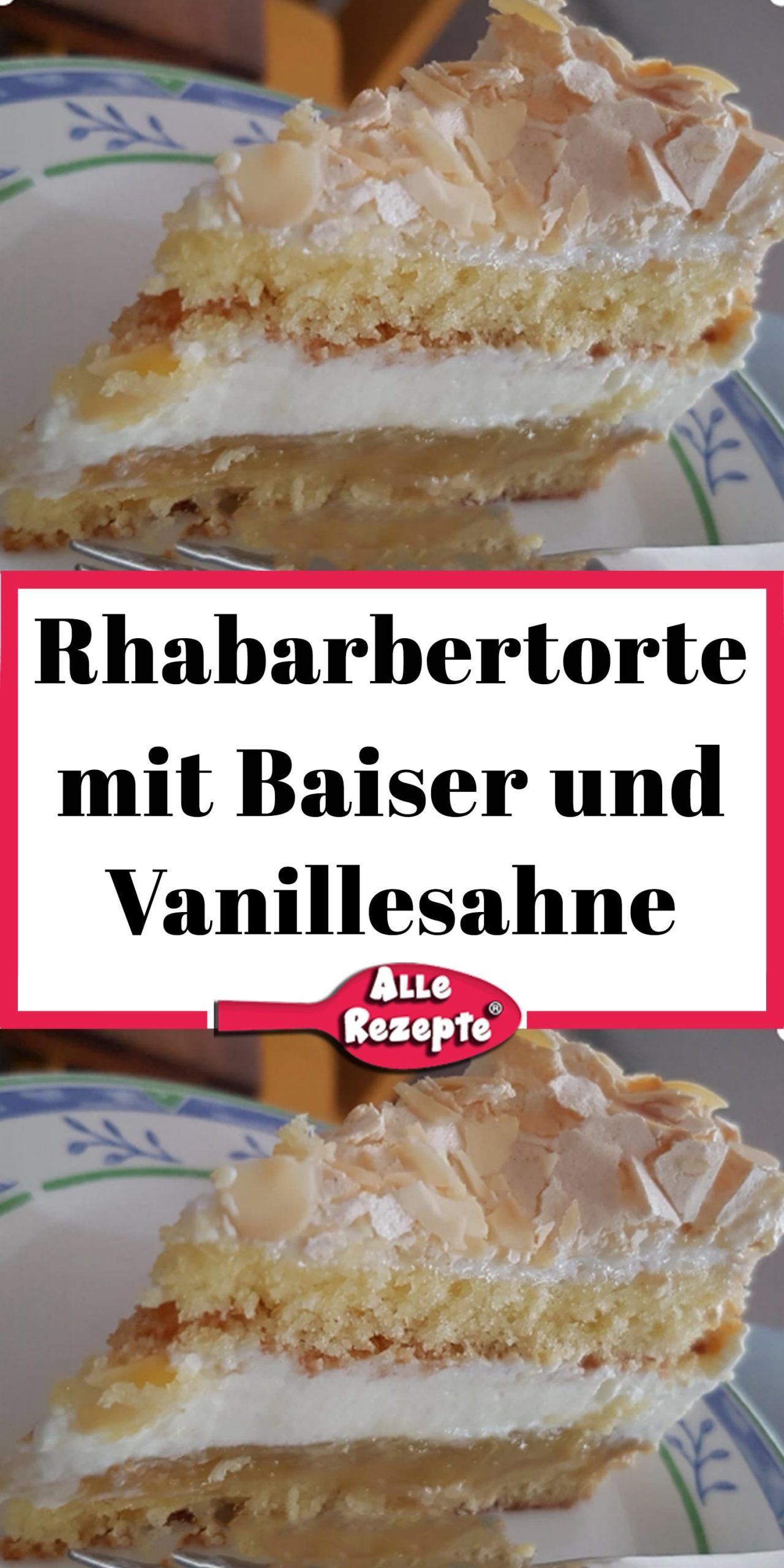 Rhabarbertorte mit Baiser und Vanillesahne - Alle Rezepte